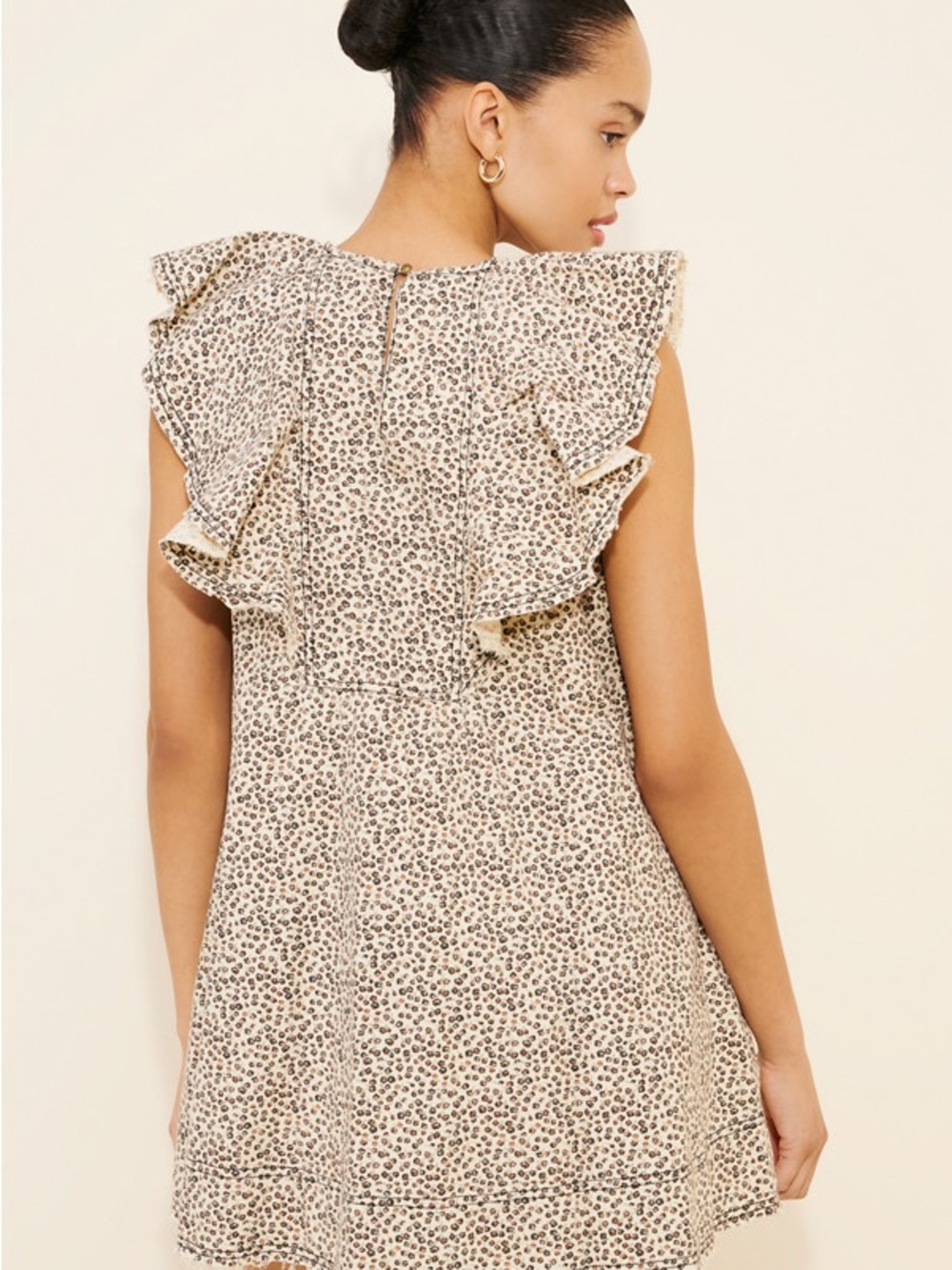 Pilcro by Anthropologie Ruffle V-Neck Mini Dress - Picture 3 of 11